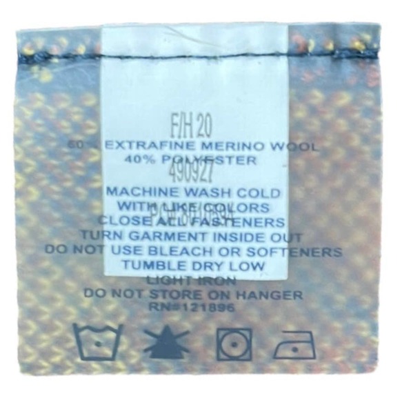 Floral Patterned Women's Sweater - Blue and Yellow - Picture 6 of 7